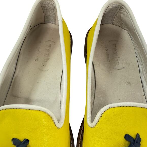( Verba ) Yellow Calf Leather Tassle Loafers women’s size EU 38 US 8 Italy - Picture 4 of 7